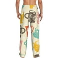 thumbnail image 7 of Salouo Vintage Cup Print Pajama Pants for Men, Lounge Pants Elastic Waistband Casual Men's sleepwear Loungewear Sleep Pajama Pant -Small, 7 of 7
