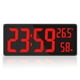 thumbnail image 1 of Reloj digital de pared con pantalla grande, con temperatura y humedad, con números LED para dormitorio y oficina, lectura clara para personas mayores., 1 of 7