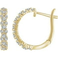 thumbnail image 4 of 14K Yellow 5/8 CTW Diamond Hoop Earrings in 14k Yellow Gold, 4 of 5