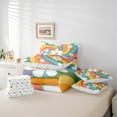 thumbnail image 6 of Manfei Groovy Flower Twin Bedding Sets 7pcs for Girls, Cartoon Rainbow Bedding Comforter Set, Cute Floral Sheet Sets Super Cozy Room Decor, 6 of 8