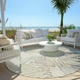thumbnail image 6 of Addison Rugs Chantille Indoor/Outdoor Transitional Floral Ivory Washable Round Rug, 8' x 8', 6 of 6
