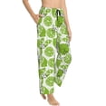 thumbnail image 2 of Uemuo Green Various Lemons Pattern Women's Wide Leg Palazzo Lounge Pants with Pockets Light Weight Loose Comfy Casual Pajama Pants-XX-Large, 2 of 9