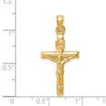 thumbnail image 4 of 14k Yellow Gold Hollow Crucifix Pendant, 4 of 5