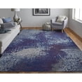 thumbnail image 2 of HomeRoots 513492 3 x 5 ft. Blue Purple & Ivory Abstract Power Loom Stain Resistant Rectangle Area Rug, 2 of 4