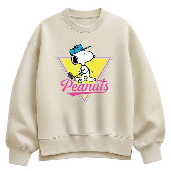 Peanuts - Golf Snoopy Oversized Fleece Crew Sweatshirt