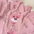 thumbnail image 3 of Conjunto de pijama de verano de dibujos animados Lotso, algodón y lino, cómodo, Kawaii, pantalones cortos de manga corta, ropa de estar por casa, juguetes de regalo, nuevo, 3 of 5