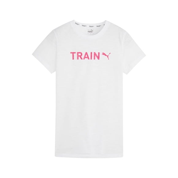 PLAYERA PUMA MUJER GRAPHIC BLANCO ROSA TRAINNING blanco 00M