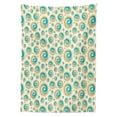 thumbnail image 3 of Ambesonne Geometric Tablecloth Rectangular Table Cover, Spiral Circle Tile, 60"x90", Teal Orange, 3 of 4