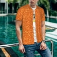 thumbnail image 6 of Uemuo Orange Glitter Print Mens Polo Shirts Baseball T-shirt Performance Short Sleeve Golf Shirt Moisture Wicking Athletic Casual Collared T-Shirt-Medium, 6 of 7