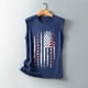 thumbnail image 3 of Tops Para Mujer Elegante Blusa Casual Moda Causal Rounk Cuello Estampado Camiseta Sin Mangas Tanque Odeerbi ODB160992, 3 of 3