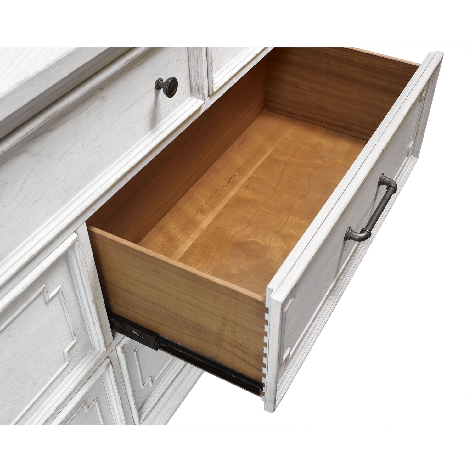 Alpine Furniture Clara Wood 7 Drawer Dresser in White