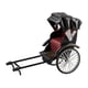 thumbnail image 1 of Modelo de rickshaw de aleación vintage, simulación de metal, pedicab, juguete en miniatura, carro de hierro Rickshaw negro, 1 of 9