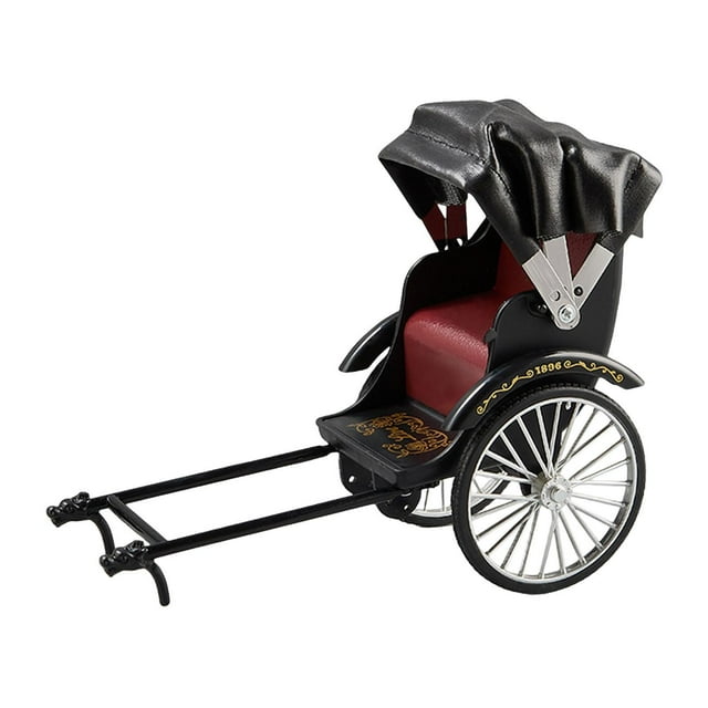 Milaget Modèle de Pousse-Pousse en Alliage Classique Jouet Pédicab en Métal pour Enfants Garçons Filles Ados Pousse-Pousse Noir
