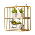 thumbnail image 1 of Estante de pared exquisito, estante de pared de hierro y madera, estante de pared para sala de estar, estante de almacenamiento montado en la pared diseñado a medida, 1 of 3