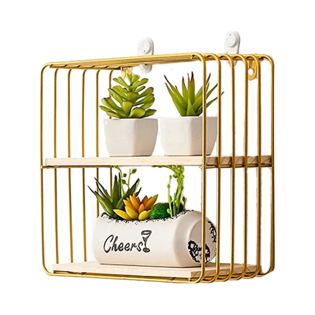 Estante de pared exquisito, estante de pared de hierro y madera, estante de pared para sala de estar, estante de almacenamiento montado en la pared diseñado a medida