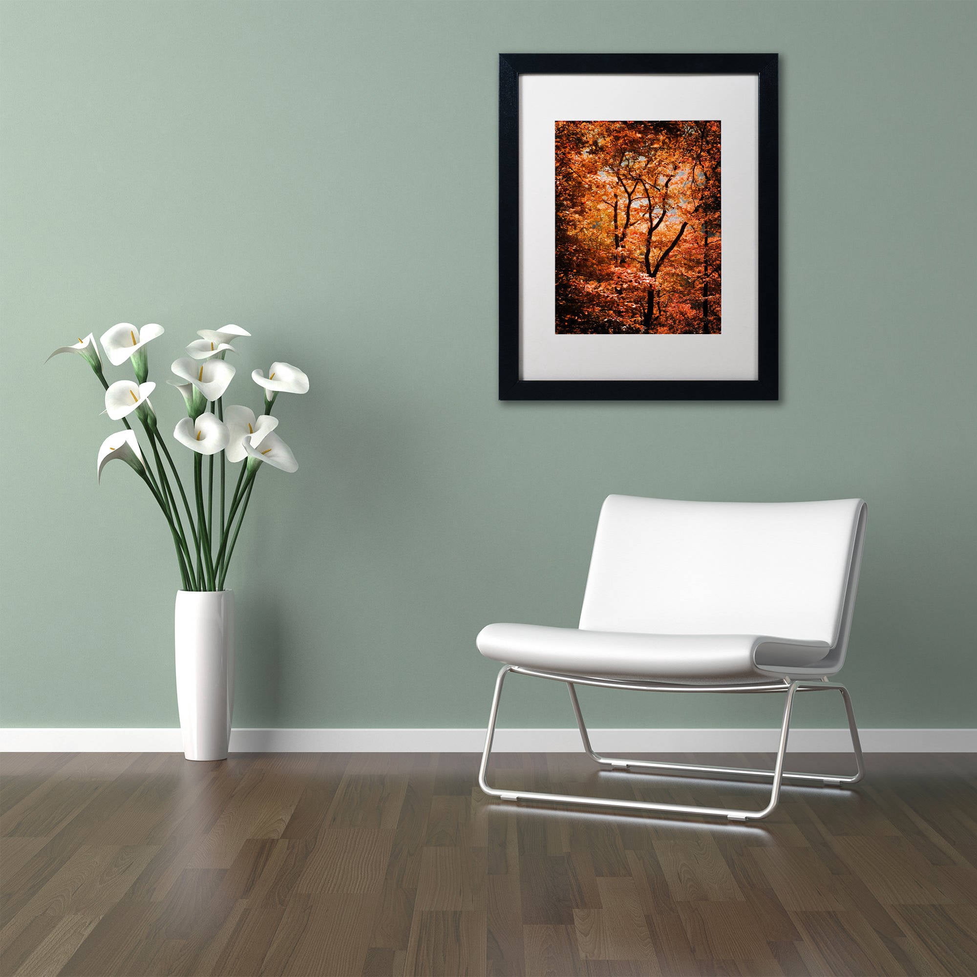 Trademark Fine Art "Autumn Whispers" Canvas Art by Philippe Sainte-Laudy White Matte, Black Frame