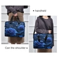 thumbnail image 6 of 16" Laptop Briefcase for Work Travel Laptop Shoulder Bag Carrying Handbag Laptop Case Blue Rose Pattern, 6 of 8