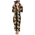 thumbnail image 1 of Pyjama à Manches Longues Imprimé à Capuche pour Filles, Pyjama d'Hiver Décontracté et Chaud, 1 of 6
