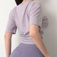 thumbnail image 2 of Camiseta deportiva Cloud Hide Girl para mujer, Top corto a la moda de talla grande, camisetas de Yoga, cubierta de entrenamiento para gimnasio, blusa de manga corta, ropa deportiva, 2 of 5