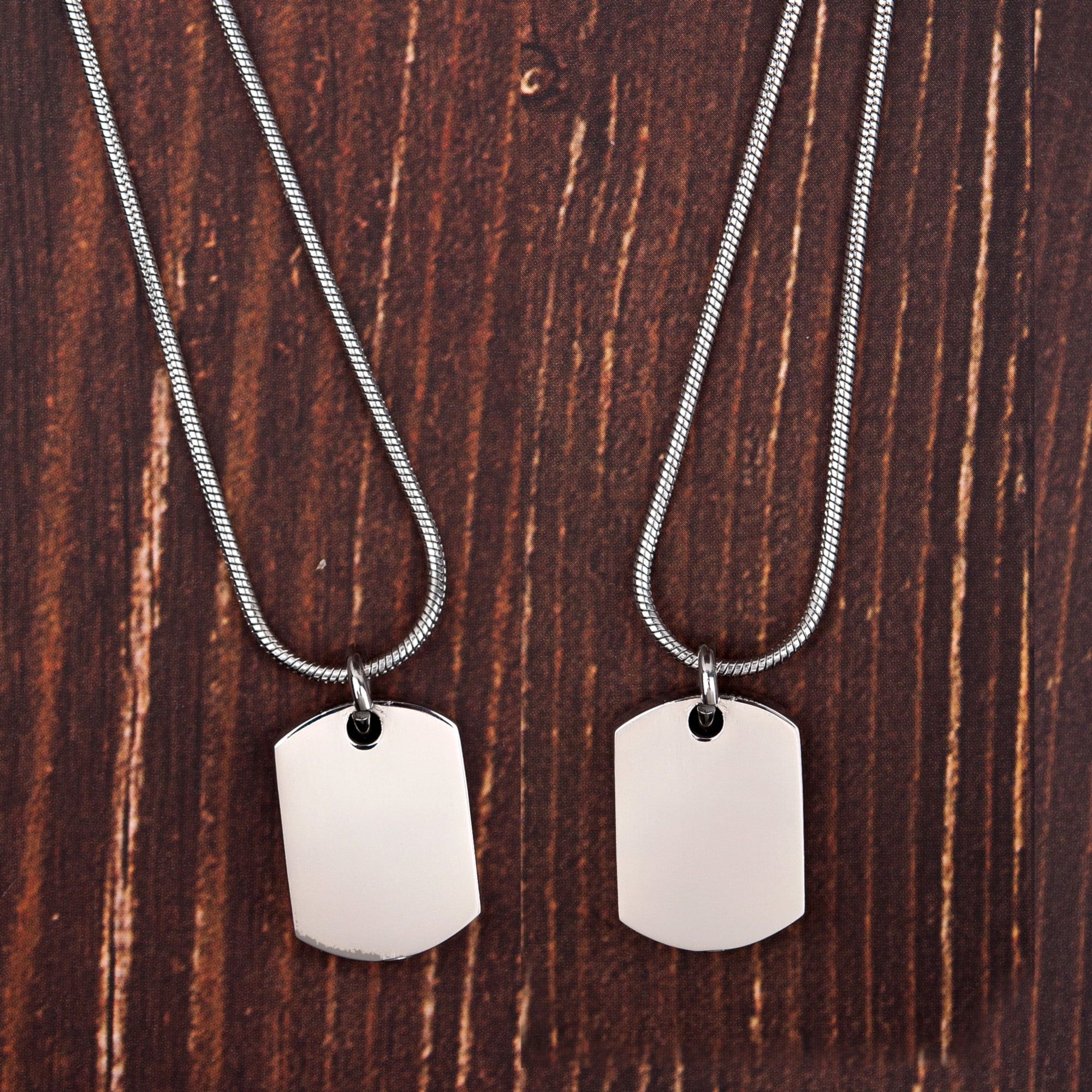 Classic Blank Cremation Dog Tag Necklace, Dog Tag Memorial Keepsake Jewelry, Ashes Holder Jewelry, Dog Tag Urn Ashes Holder Necklace, with Filling Kit and Velvet Box Ships Next Day! [No Engraving]