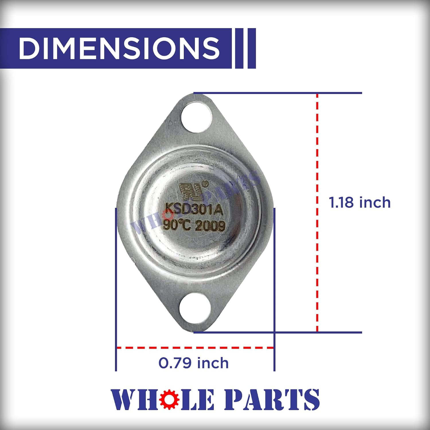 Whole Parts Dryer High Limit Thermostat Part # 00422177/422177 - Replacement & Compatible With Some Bosch Dryers - Replaces AP3760304, 1105525 - Non-OEM Appliance Parts & Accessories - 2 Yr Warranty