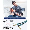 thumbnail image 3 of Cable de instrumento AkoAda 6,35 mm 1/4 TRS 3 m, paquete de 2 unidades para bajo, 3 of 5