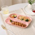 thumbnail image 6 of Divided Serving Tray,RectangularCompartment Snack Plate Portion Control Dish for Dining Table Picnic Camping, 6 of 7