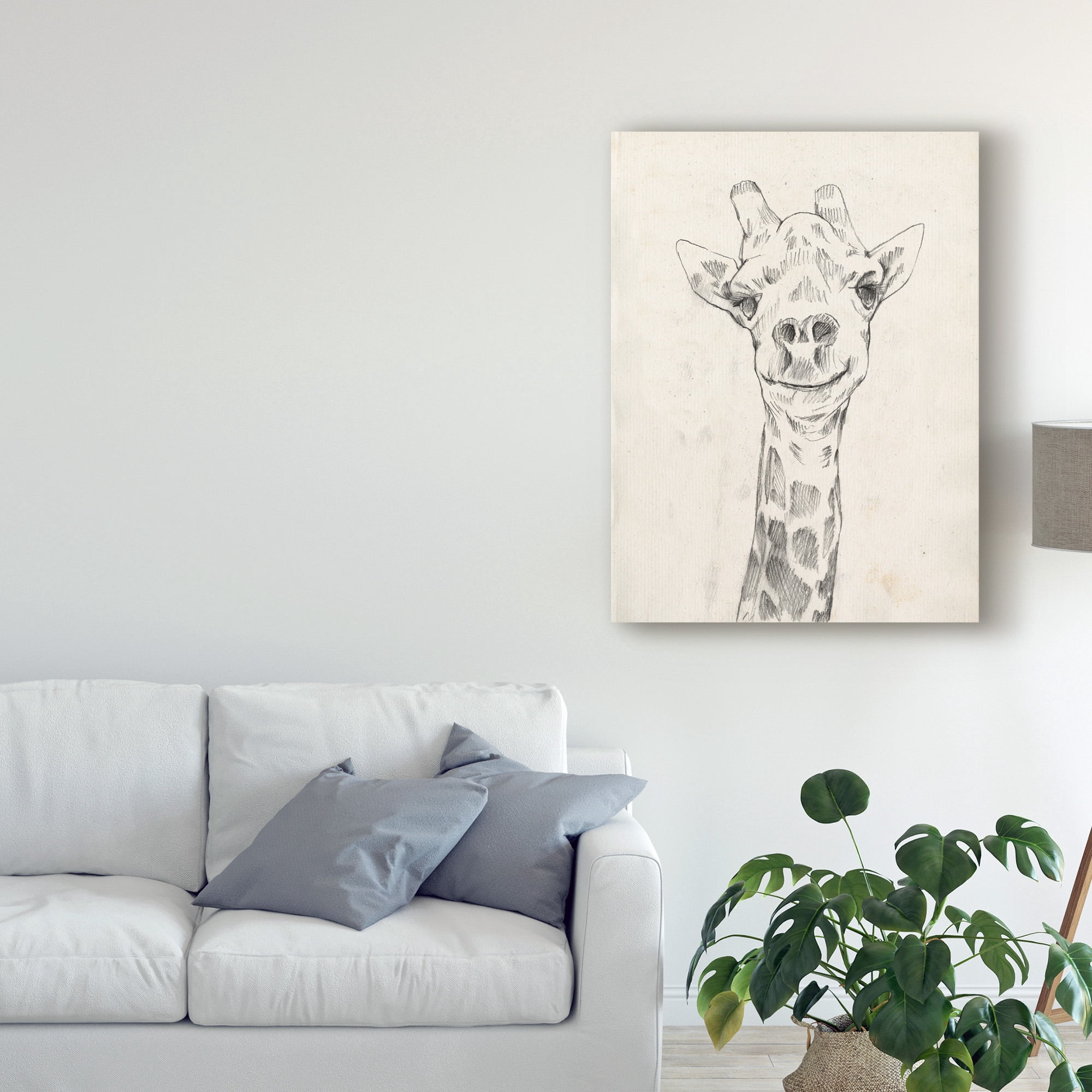 Trademark Fine Art 'Giraffe Portrait I' Canvas Art by Jennifer Goldberger