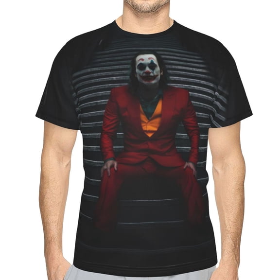 Unisex Adult Joker T-Shirts, 3D Graphic Novelty Shirts Crewneck Short Sleeve Tees for Men Women
