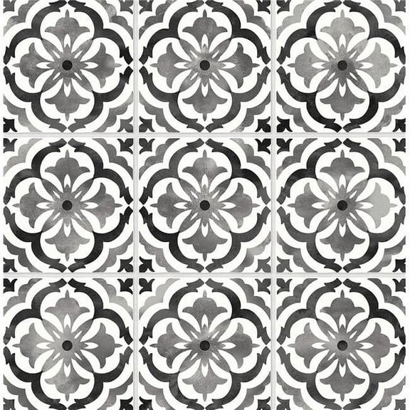Daisy Bennett DB20500 18 ft. Sorento Tile Wallpaper, Black