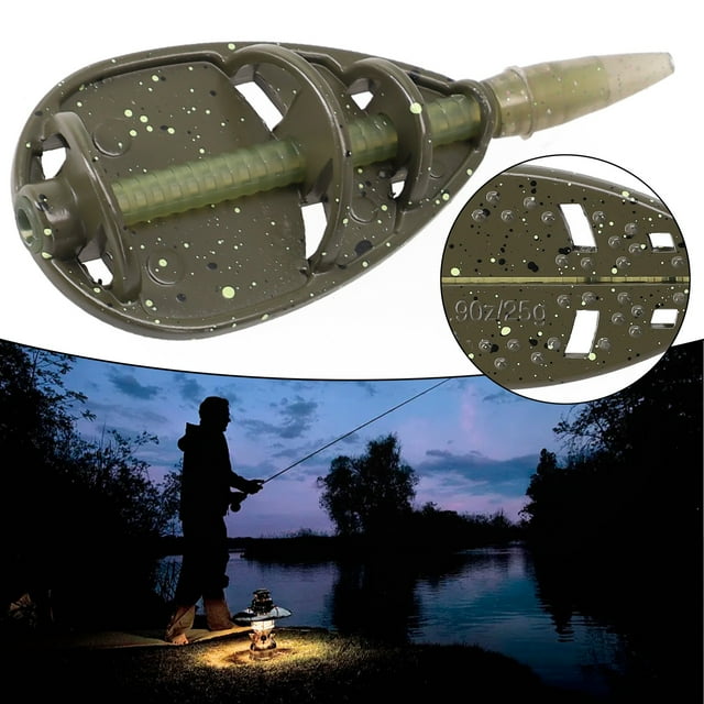 Mosiee Premium 25/35/45G Carp Fishing Tool Zinc Alloy Inline Method Feeder Increased Catch Rate Flat Mould For Extended Casting