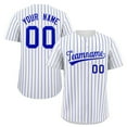 thumbnail image 1 of LS Custom Pinstripe Baseball Jersey Button Down Shirt Printed or Personalized Name Number for Men/Women/Youth, 1 of 7