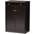 thumbnail image 1 of Baxton Studio Dariell Armoire à Chaussures en Wengé Brun, 1 of 10