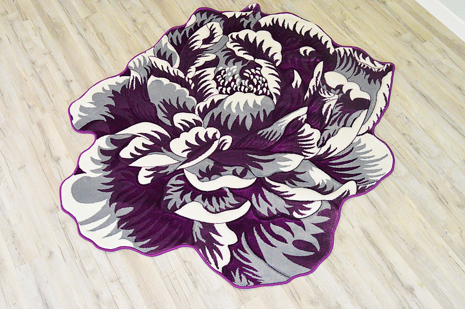 Flowers 3d Effect Hand Carved Thick Artistic Floral Flower Rose Botanical Shape Area Rug Design