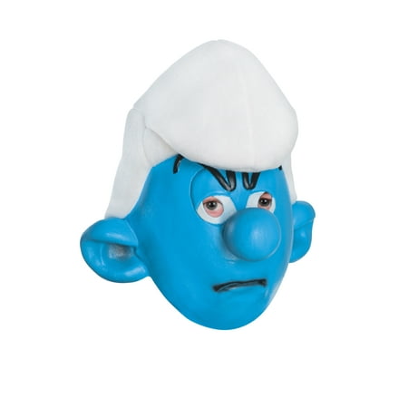 The Smurfs 2 Adult Grouchy Smurf 3/4 Vinyl Costume Mask