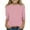 Pink, variant on Yuzhih Girls' 3/4 Sleeve T Shirts Fashion Spring Summer Cute Crewneck Basic Tees Casual Blouse for 3-12y