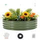 thumbnail image 1 of QinaQin Cama de cultivo redonda de acero galvanizado de 4 x 4 x 1 pies, jardinera metálica para exterior ideal para flores, vegetales y huerto elevado, 1 of 7