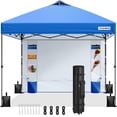 thumbnail image 4 of SPECSTAR 10'x10' Pop-up Canopy, One Push Set-up Tent with 1 Sidewall for Outside, Blue, 4 of 10