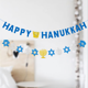 thumbnail image 2 of Banner decorativo para fiestas HAPPY Candelabro con purpurina y flores para tirar Candelabro con forma de estrella hexagonal y flores para tirar, 2 of 6