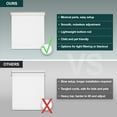 thumbnail image 4 of Chicology Roller Shades | Cordless Room Darkening and Light Filtering Window Blinds |31"W x 72"L| Privacy Shades for Bedroom & Living Room | Easy Install | Woven White, 4 of 6
