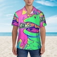 thumbnail image 2 of Disketp Psychedelic Cartoon Frog Hawaiian Shirts for Men,Mens Casual Short Sleeve Button Down Shirts Beach Shirt,Large, 2 of 7