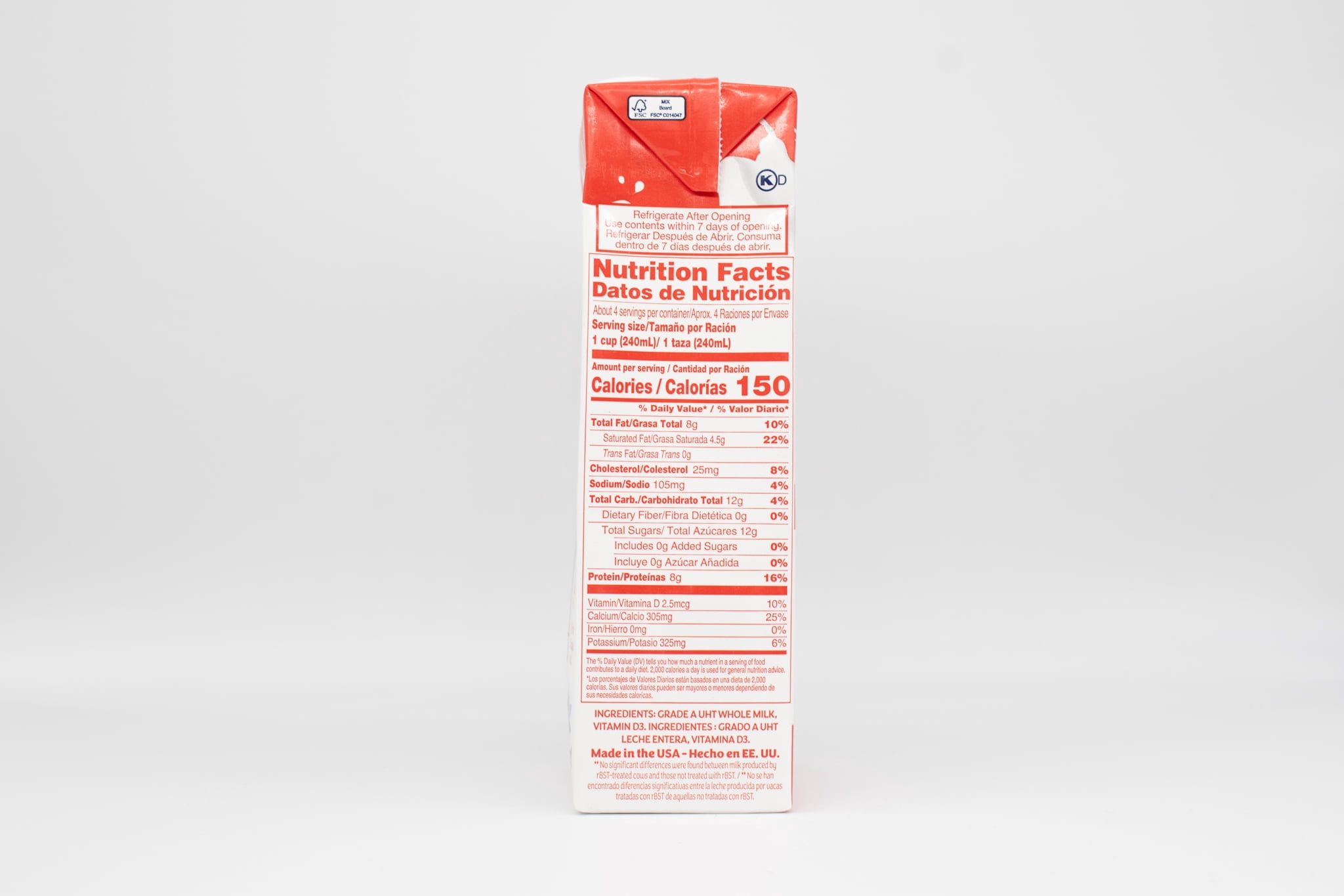 Parmalat Whole Milk, 32 fl oz