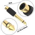 thumbnail image 3 of 6.35mm RCA Adapter, 6.35mm Jack Mono Male to RCA Female, 6 Pieces 6.35mm RCA Male to Female Audio Adapter, Jack to RCA Mono Plug Audio Adapter, Stereo Male to RCA Female Jack, 3 of 5