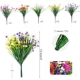 thumbnail image 3 of Morttic Artificial Flowers for Outdoors Plastic UV Resistant Faux Flowers Decoration Greenery Garden Shrubs，Bulk Fake Flowers in Vase (Mix Color 10pcs), 3 of 7