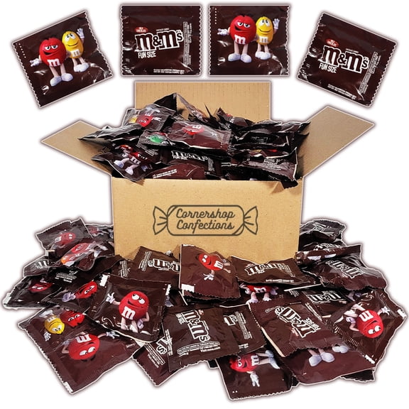 Original M&M's Chocolate 8 Pound Bulk Pack - 8 Pounds of Individually Sealed Fun Size Milk Chocolate M&M's - Halloween, Parties, Work Treat, Lunch Boxes in Cornershop Confections Protective Pack