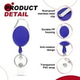 thumbnail image 3 of Uxcell Retractable Badge Holder Reel, ID Badge Reels with Claw Clasp for Name Key Chain Office Blue, 3 of 6