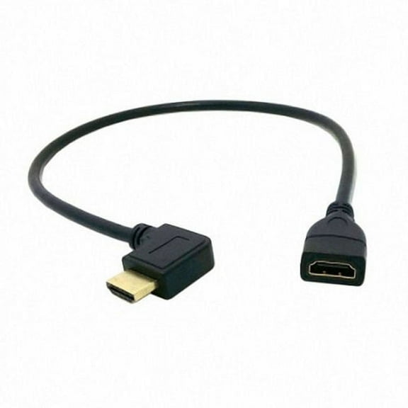 FVH Right Angled 90 Degree Connector HDMI 1.4 with Ethernet 3D Type A male to A female Extension Cable 0.5m