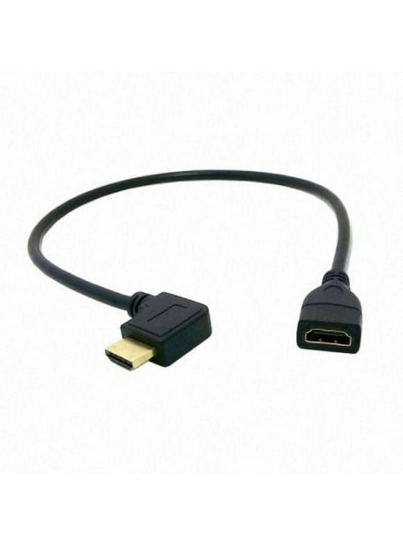FVH Right Angled 90 Degree Connector HDMI 1.4 with Ethernet 3D Type A male to A female Extension Cable 0.5m