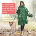 thumbnail image 4 of Wearable Oversized Blanket,Green Christmas Pattern Wearable Blanket Hoodie for Adults,Cozy Hooded Blankets with Super Pockets,Super Warm Fuzzy Pullover for Women & Men, 4 of 6