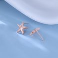 thumbnail image 5 of Solid 925 Sterling Silver Starfish Stud Earrings for Women Teens Beach Stud Earrings Sea Fish Earrings, 5 of 11